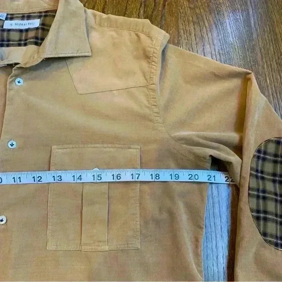 Manuel Ritz Men’s Babycord Corduroy Button Down Shirt EUR Size 41 / US L - Picture 5 of 7
